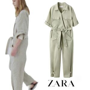 ZARA Kids | Light Green | FULL LENGTH UTILITY JUMPSUIT